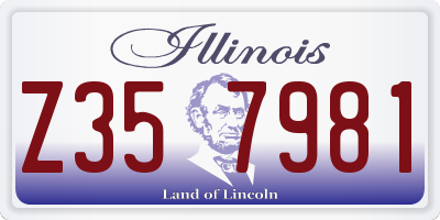 IL license plate Z357981