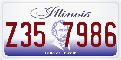 IL license plate Z357986