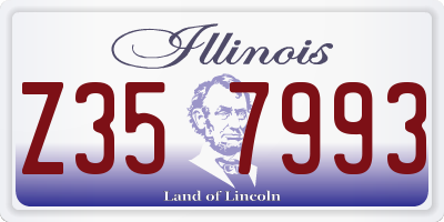 IL license plate Z357993