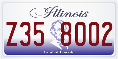 IL license plate Z358002