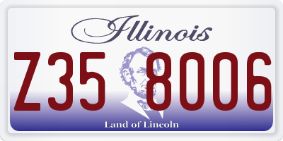 IL license plate Z358006