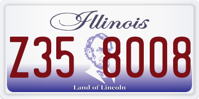 IL license plate Z358008