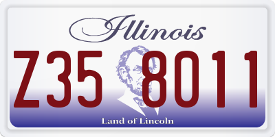 IL license plate Z358011
