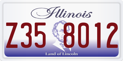 IL license plate Z358012