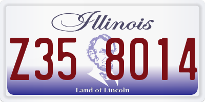 IL license plate Z358014