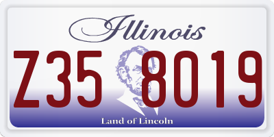 IL license plate Z358019