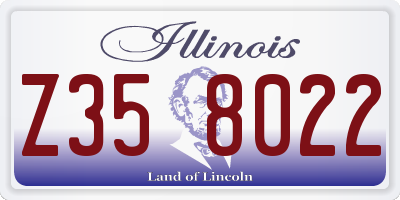 IL license plate Z358022