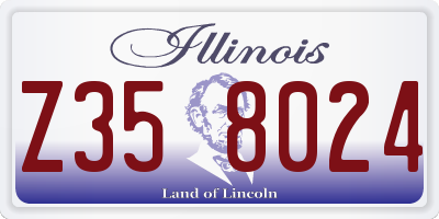 IL license plate Z358024