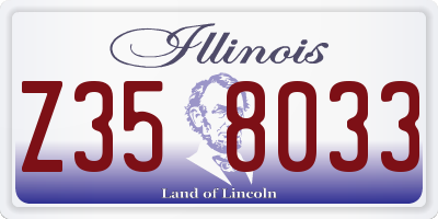IL license plate Z358033