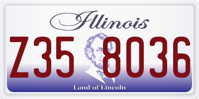 IL license plate Z358036