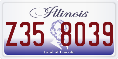 IL license plate Z358039