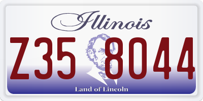 IL license plate Z358044