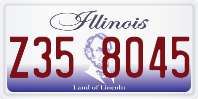 IL license plate Z358045
