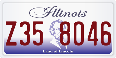 IL license plate Z358046
