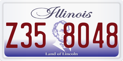 IL license plate Z358048