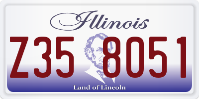 IL license plate Z358051