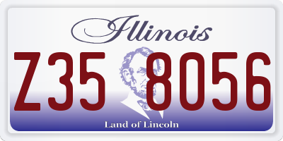 IL license plate Z358056