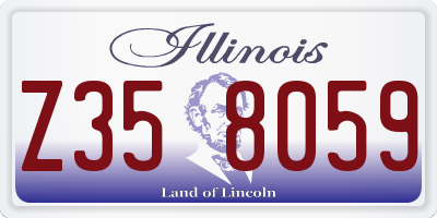 IL license plate Z358059