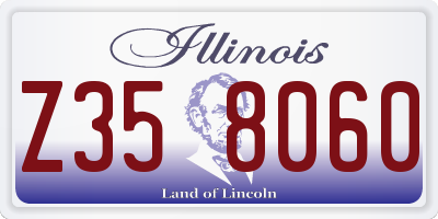 IL license plate Z358060