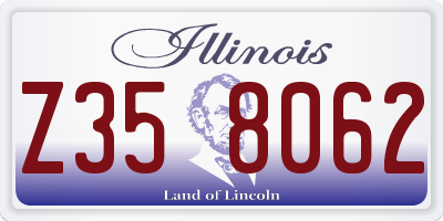 IL license plate Z358062