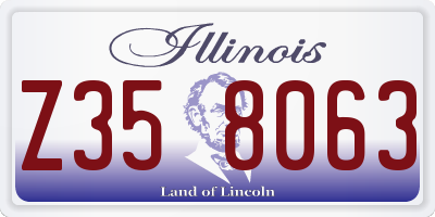 IL license plate Z358063