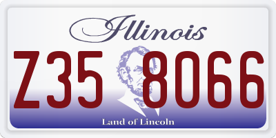 IL license plate Z358066