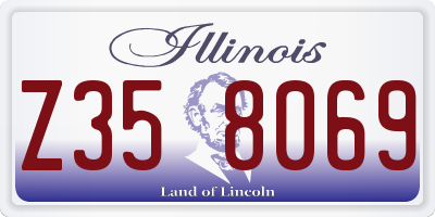 IL license plate Z358069