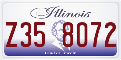 IL license plate Z358072