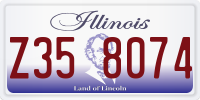 IL license plate Z358074