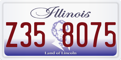 IL license plate Z358075