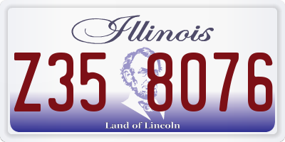 IL license plate Z358076