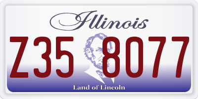 IL license plate Z358077