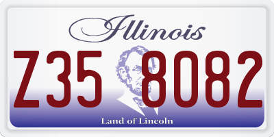 IL license plate Z358082