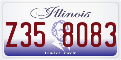 IL license plate Z358083