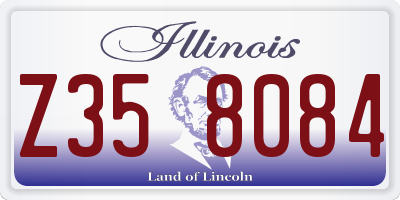 IL license plate Z358084