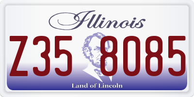 IL license plate Z358085