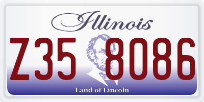 IL license plate Z358086