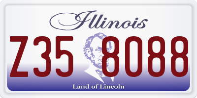 IL license plate Z358088