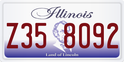 IL license plate Z358092