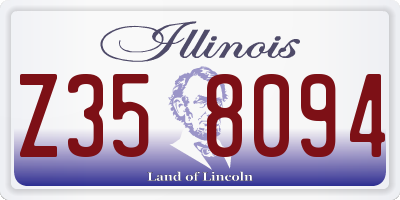 IL license plate Z358094