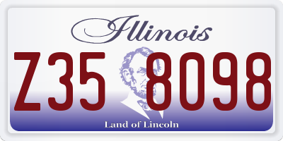 IL license plate Z358098