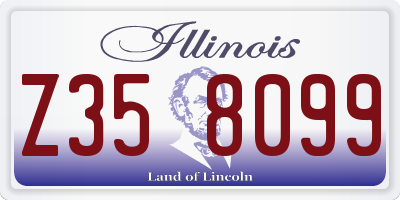 IL license plate Z358099