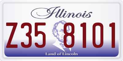 IL license plate Z358101