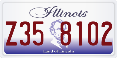 IL license plate Z358102