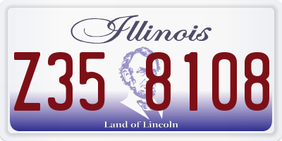 IL license plate Z358108