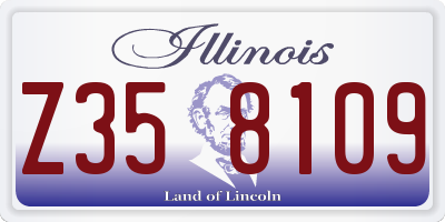IL license plate Z358109