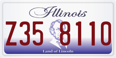 IL license plate Z358110