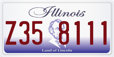 IL license plate Z358111