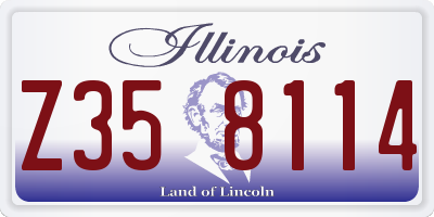 IL license plate Z358114