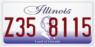 IL license plate Z358115